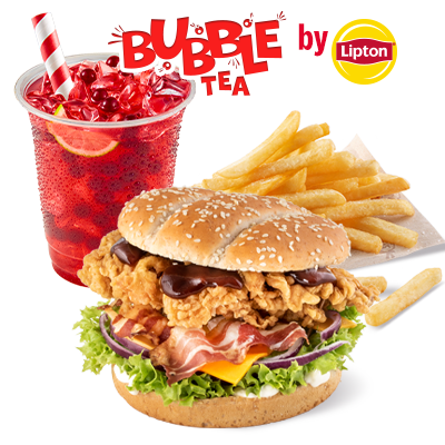 Grander Burger Zestaw z Bubble Tea - cena, promocje, dostawa
