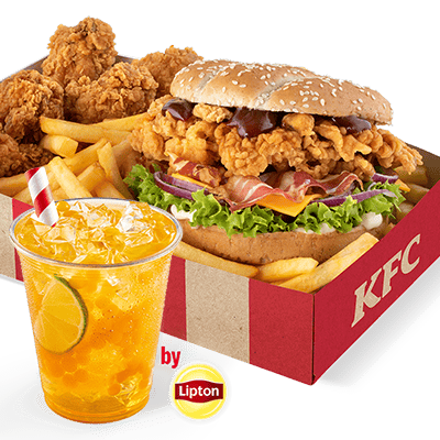 Grander Burger Big Box z Bubble Tea - cena, promocje, dostawa