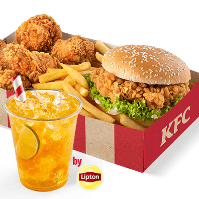 Zinger Burger Big Box z Bubble Tea - cena, promocje, dostawa