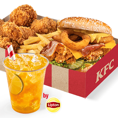 Kentucky Gold Grander Burger Big Box z Bubble Tea - cena, promocje, dostawa