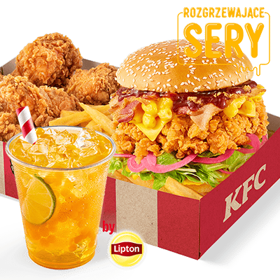 Serowe Macaroni Grander Big Box z Bubble Tea - cena, promocje, dostawa