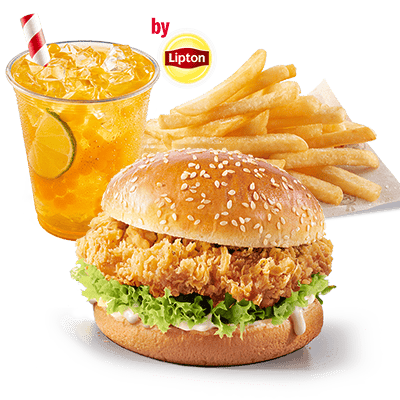 Zinger Burger Zestaw z Bubble Tea - cena, promocje, dostawa