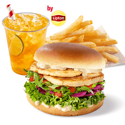 Zestaw Halloumi Burger z Bubble Tea - cena, promocje, dostawa