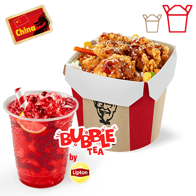 Zestaw Ryż i Bites Sweet Chilli Grande z Bubble Tea - cena, promocje, dostawa