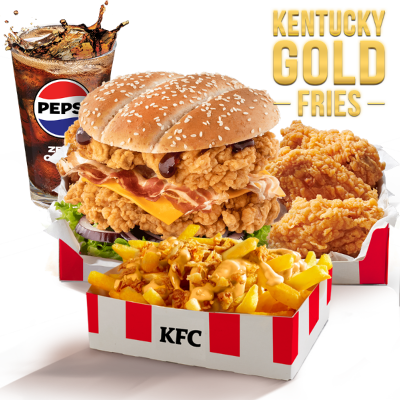 Podwójny Grander z Kentucky Gold Fries Big Box - cena, promocje, dostawa