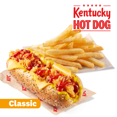 Kentucky Hot Dog Classic + duże frytki