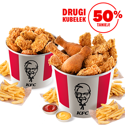 Kubełek podwójny  Classic + Kubełek 15 Hot Wings - cena, promocje, dostawa