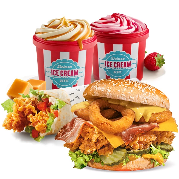Twister &  Kentucky Gold Grander Burger & 2x Ice Cream Deluxe