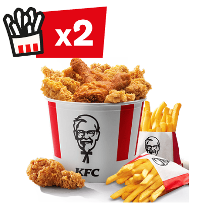 Wtorkowy Kubełek: 14 kawałków + 2x Frytki - cena, promocje, dostawa