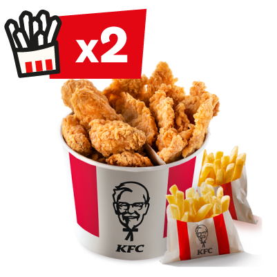 Kubełek 11 Hot Wings / 11 Strips + 2x Frytki - cena, promocje, dostawa