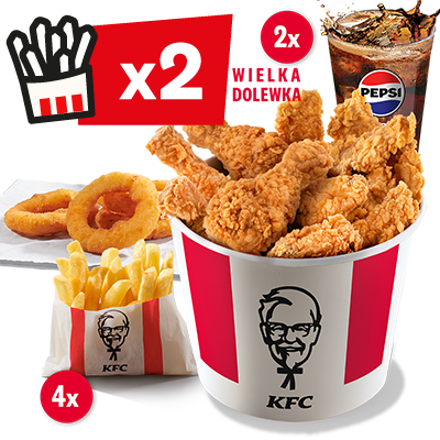 Kubełek Podwójny Classic 2x Wielka Dolewka & 4x Onion Rings - cena, promocje, dostawa