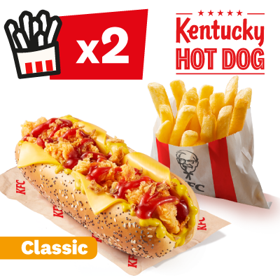 Kentucky Hot Dog Classic + frytki - cena, promocje, dostawa