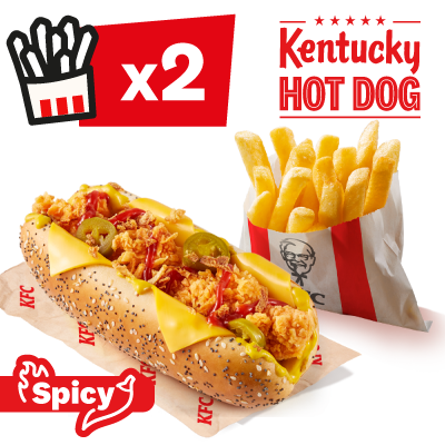 Kentucky Hot Dog Spicy + frytki - cena, promocje, dostawa