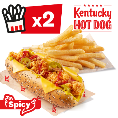 Kentucky Hot Dog Spicy + large fries - price, promotions, delivery