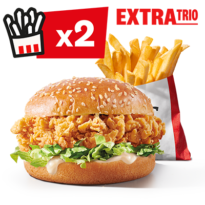 Burger Zinger, Duże Frytki - cena, promocje, dostawa