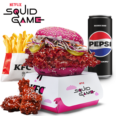 Zestaw Podwójny Burger Koreański + 2x Koreańskie Hot Wings