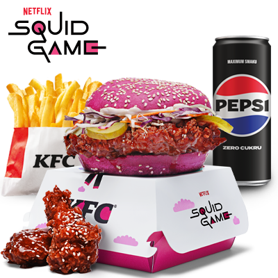 Zestaw Burger Koreański + 2x Koreańskie Hot Wings - cena, promocje, dostawa