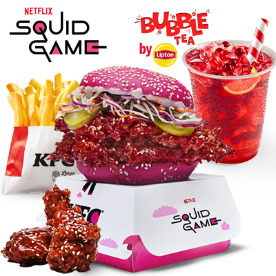 Zestaw Podwójny Burger Koreański + 2x Koreańskie Hot Wings z Bubble Tea - cena, promocje, dostawa