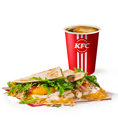 Qurrito śniadaniowe i napój