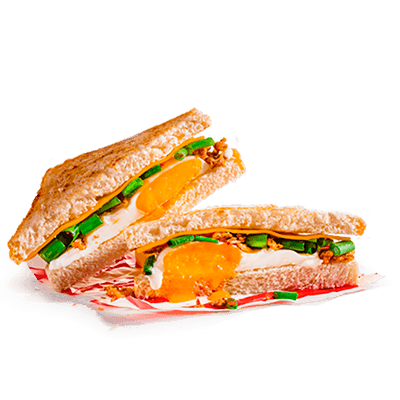 Toast with egg and cheese