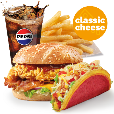 TACO CLASSIC CHEESE & GRANDER BURGER DEAL - price, promotions, delivery