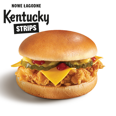 Cheeseburger z łagodnym Stripsem Kentucky