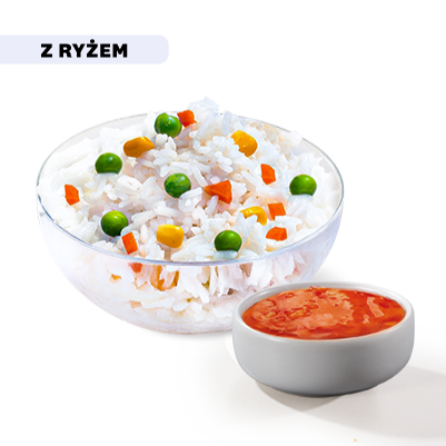 Ryż z warzywami i sosem sweet chili