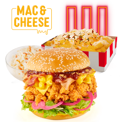 Mac&Cheese Grander Burger Menu with Mac&Cheese Snack Box - price, promotions, delivery