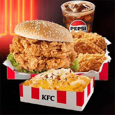 Double Zinger Burger Big Box with Mac&Cheese Snack Box - price, promotions, delivery