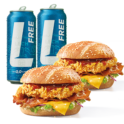 2x Grander Burger + 2x LECH Free - price, promotions, delivery