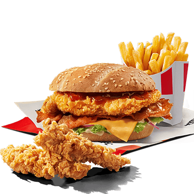 KuRpon meczowy: Grander + 2x Strips + Frytki - cena, promocje, dostawa