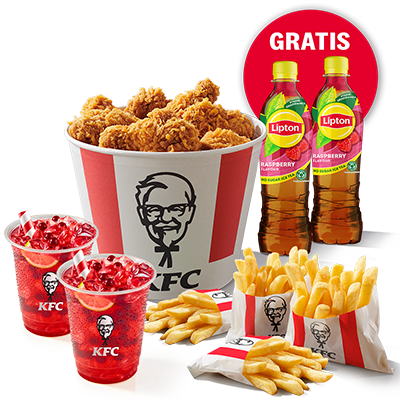 Kubełek 30 Hot Wings + 2x Bubble Tea + 2x Lipton Raspberry GRATIS