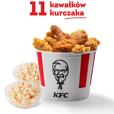 Wtorkowy Kubełek: 11 kawałków + 2x Coleslaw - cena, promocje, dostawa