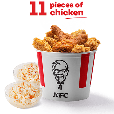 Tuesday Bucket: 11 pieces + 2x Coleslaw