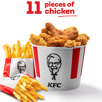 Tuesday Bucket: 11 pieces + 2x Fries
