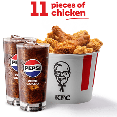 Tuesday Bucket: 11 pieces + 2x Large Drink - price, promotions, delivery