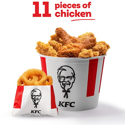 Tuesday Bucket: 11 pieces + 5x Onion Rings