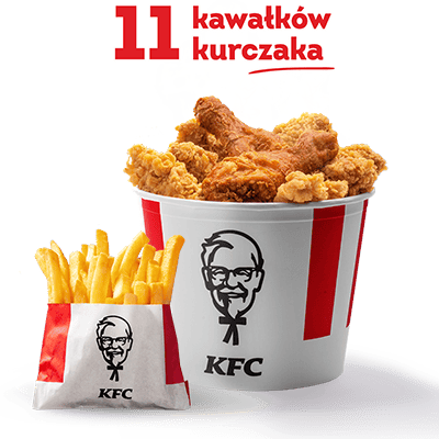 Wtorkowy Kubełek: 11 kawałków + Frytki - cena, promocje, dostawa