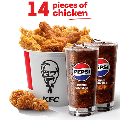 Tuesday Bucket: 14 pieces + 2x Large Drink