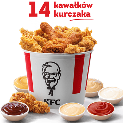 Wtorkowy Kubełek: 14 kawałków + 6x sos
