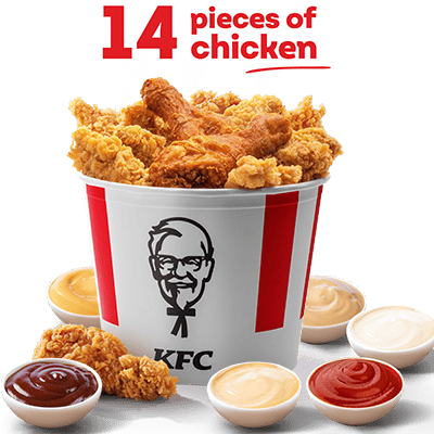 Tuesday Bucket: 14 pieces + 6x Sauce