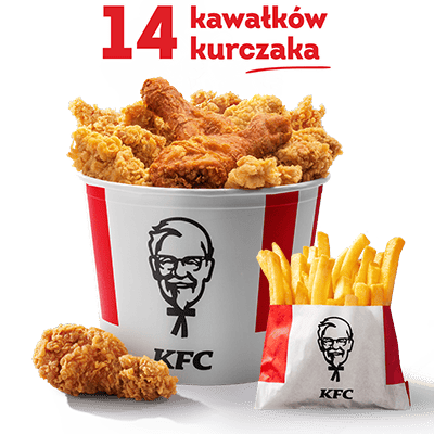 Wtorkowy Kubełek: 14 kawałków + Frytki