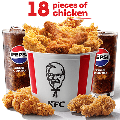 Tuesday Bucket: 18 pieces + 2x Large Drink