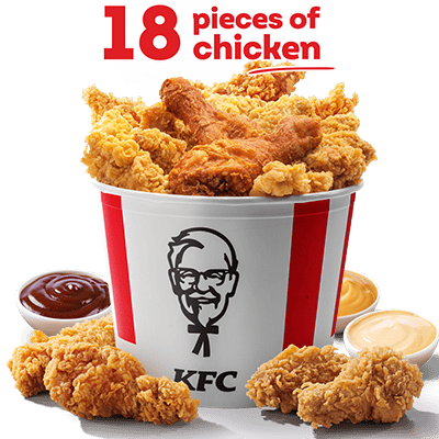Tuesday Bucket: 18 pieces + 3x Sauce