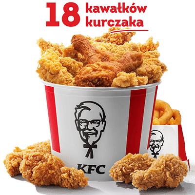 Wtorkowy Kubełek: 18 kawałków + 5x Onion Rings