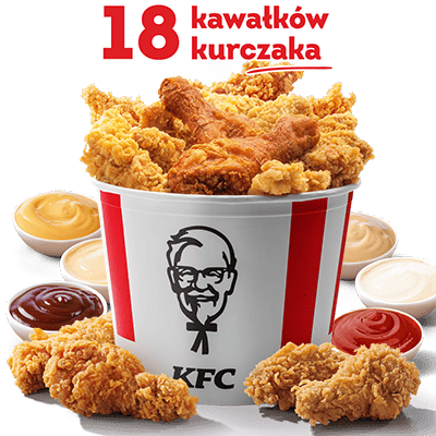 Wtorkowy Kubełek: 18 kawałków + 6x sos