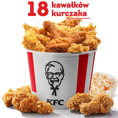 Wtorkowy Kubełek: 18 kawałków + Coleslaw