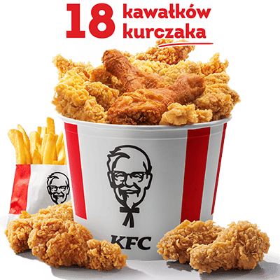 Wtorkowy Kubełek: 18 kawałków + Frytki