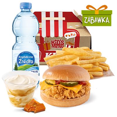 Zestaw Dziecięcy Cheeseburger + Shake Krówka 180ml