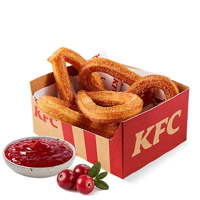 Churros 5 pcs. with cranberry sauce